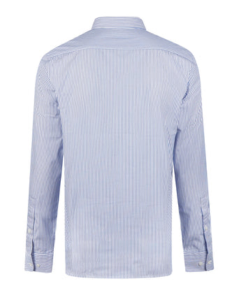 Overhemd Poplin Streep | Kobalt