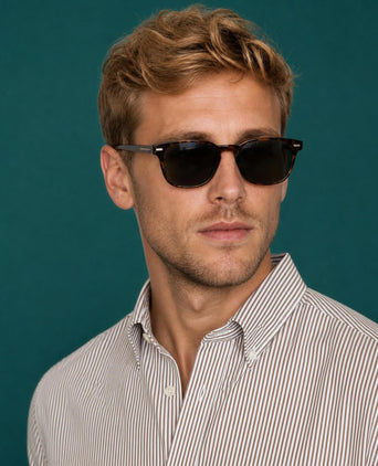 Poplin Stripe Shirt | Chocolate Brown