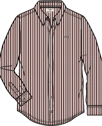 Poplin Stripe Shirt | Burgundy