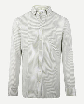 Overhemd Poplin Streep | Moss Green