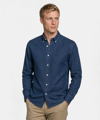 Overhemd Denimlook | Medium Blue Overhemd Denimlook | Medium Blue