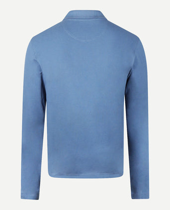 Long Sleeve Piqué Polo | Worker Blue