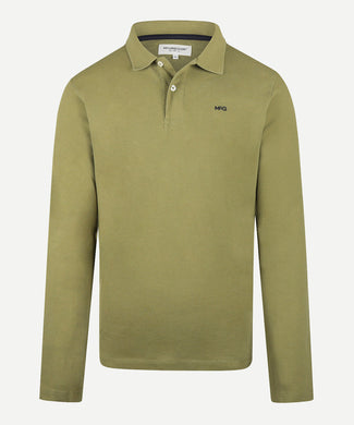 Long Sleeve Piqué Polo | Moss Green Long Sleeve Piqué Polo | Moss Green