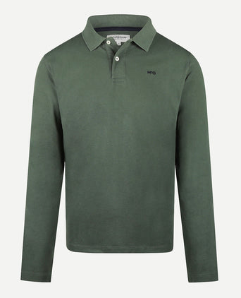 Polo piqué lange mouw | Winter Sage