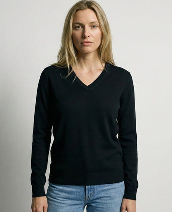 Sweater Cotton-Cashmere V-Neck | Navy