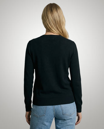 Sweater Cotton-Cashmere V-Neck | Navy