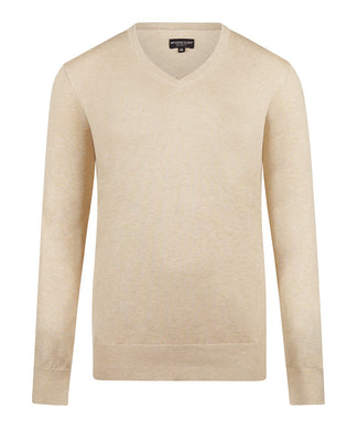 Sweater Cotton-Cashmere V-Neck | Sand Sweater Cotton-Cashmere V-Neck | Sand