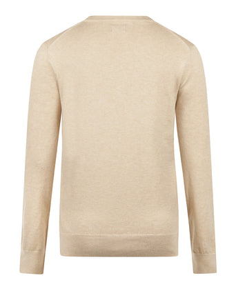 Sweater Cotton-Cashmere V-Neck | Sand