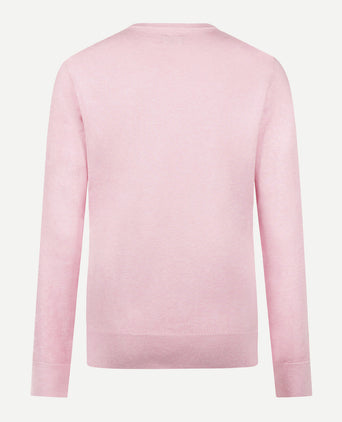 Trui Katoen Cashmere V-Hals | Light Pink