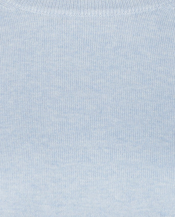Sweater Cotton-Cashmere Round Neck | Light Blue