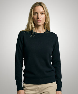 Sweater Cotton-Cashmere Round Neck | Navy Sweater Cotton-Cashmere Round Neck | Navy