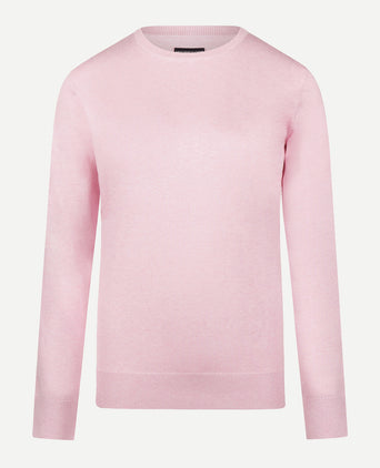 Trui Katoen Cashmere Ronde Hals | Light Pink