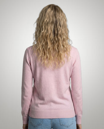 Sweater Cotton-Cashmere Round Neck | Light Pink