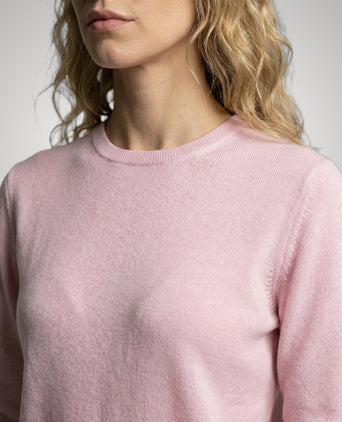 Sweater Cotton-Cashmere Round Neck | Light Pink