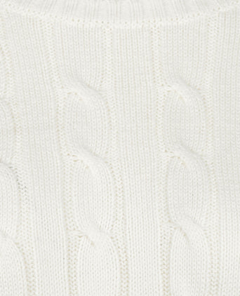 Sweater Cable Knit Cotton-Cashmere Round Neck | Off White