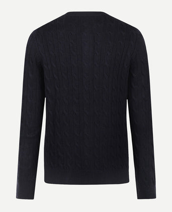 Cardigan Cable Knit Cotton-Cashmere | Navy