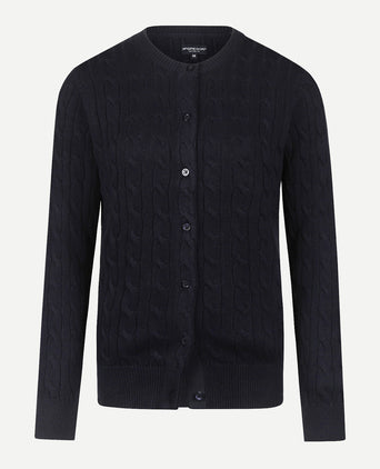 Cardigan Cable Knit Cotton-Cashmere | Navy