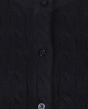 Cardigan Cable Knit Cotton-Cashmere | Navy