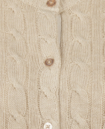 Knoopvest Kabelpatroon Katoen-Kasjmier | Sand