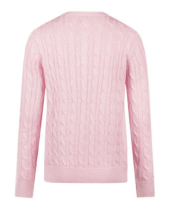 Knoopvest Kabelpatroon Katoen-Kasjmier | Light Pink