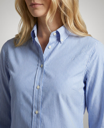 Blouse Poplin Streep | Light Blue