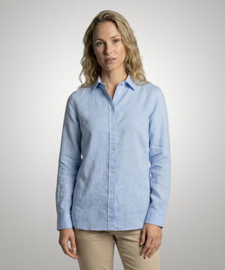 Blouse Katoen Linnen | Light Blue Blouse Katoen Linnen | Light Blue