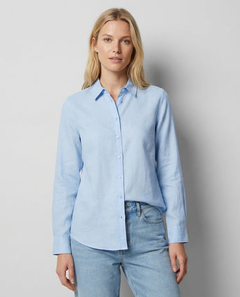 Blouse Katoen Linnen | Light Blue