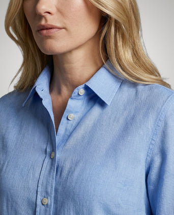 Blouse Katoen Linnen | Light Blue