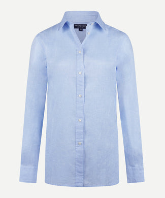 Blouse Katoen Linnen | Light Blue Blouse Katoen Linnen | Light Blue