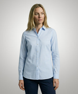 Blouse Katoen Linnen Streep | Light Blue Blouse Katoen Linnen Streep | Light Blue
