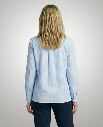 Blouse Katoen Linnen Streep | Light Blue