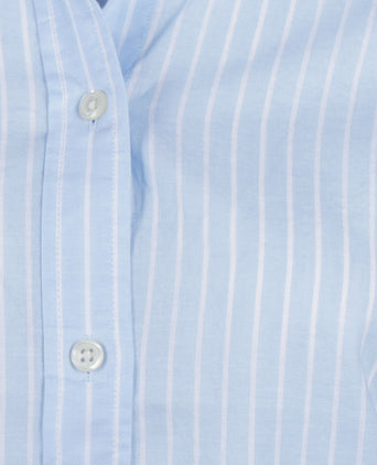 Blouse Katoen Linnen Streep | Light Blue