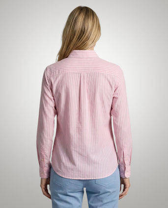 Blouse Cotton Linen Stripe | Light Pink