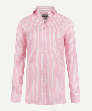 Blouse Katoen Linnen Streep | Light Pink Blouse Katoen Linnen Streep | Light Pink