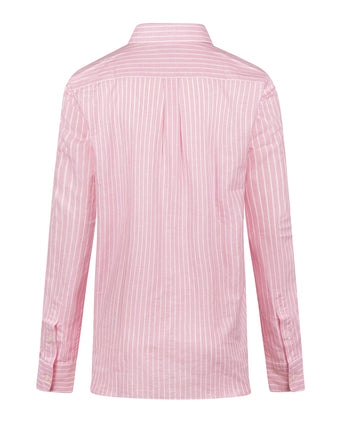 Blouse Cotton Linen Stripe | Light Pink