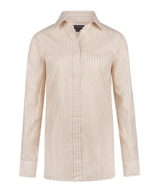 Blouse Cotton Linen Stripe | Ecru Blouse Cotton Linen Stripe | Ecru