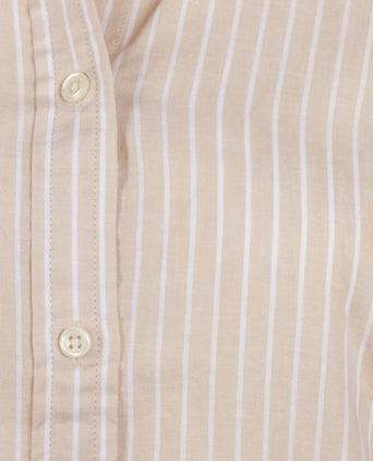 Blouse Cotton Linen Stripe | Ecru