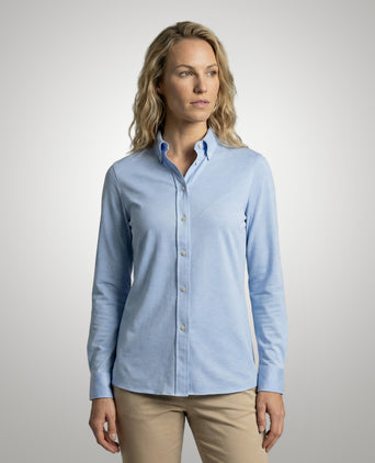 Blouse Stretch Piqué | Light Blue