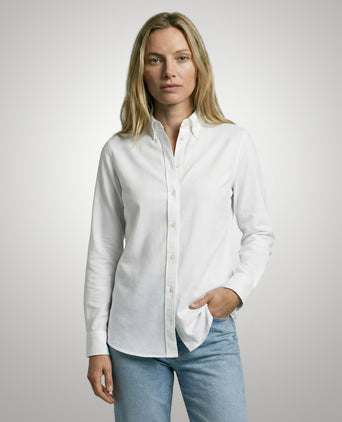 Blouse Stretch Piqué | White