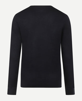 Trui Katoen-Kasjmier V-Hals | Navy