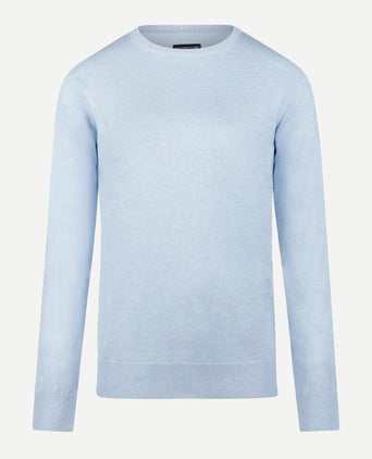Trui Katoen-Kasjmier Ronde Hals | Light Blue
