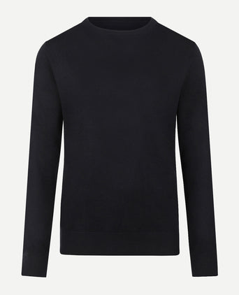 Trui Katoen-Kasjmier Ronde Hals | Navy