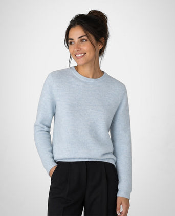 Trui Lamswol Ronde Hals | Light Blue