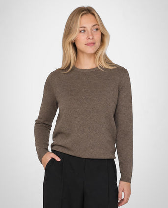 Trui Lamswol Ronde Hals | Chocolate Brown
