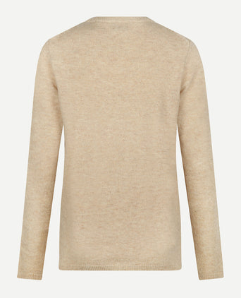 Trui Lamswol Ronde Hals | Stone