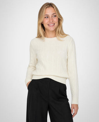 Cable Trui Wol Ronde Hals | Off White