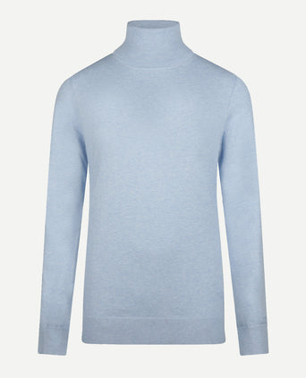 Trui Katoen-Kasjmier Col | Light Blue