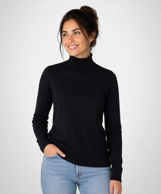 Trui Katoen-Kasjmier Col | Navy Trui Katoen-Kasjmier Col | Navy