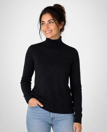 Trui Katoen-Kasjmier Col | Navy