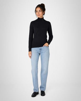 Trui Katoen-Kasjmier Col | Navy